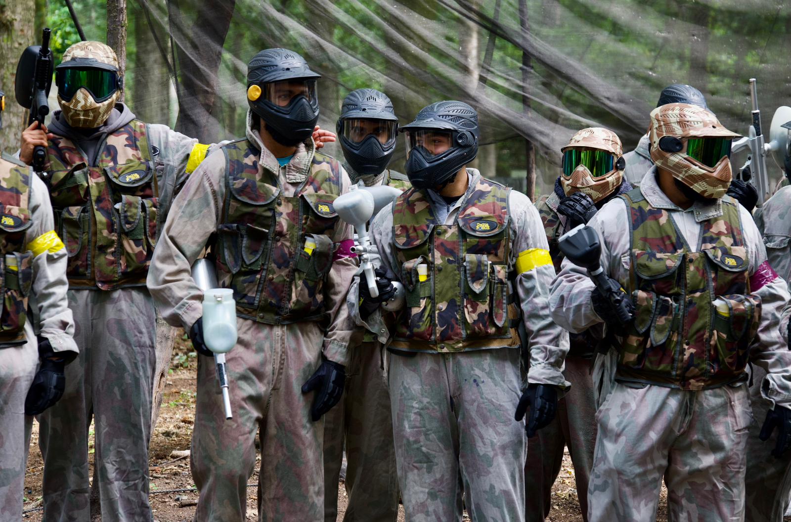 The brothers at the paintballing day