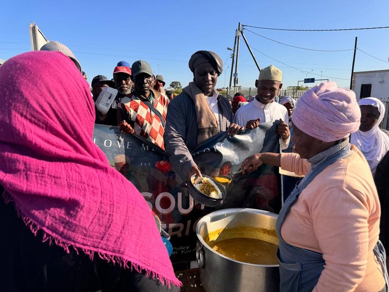Hot meals being served at Rumi's Table in South Africa